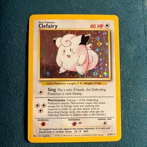 Holographic Clefairy Pokémon Card 5/102